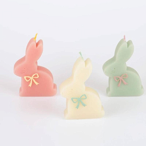 Свечи Мери Мери (Meri Meri) "Кролики", 3 шт